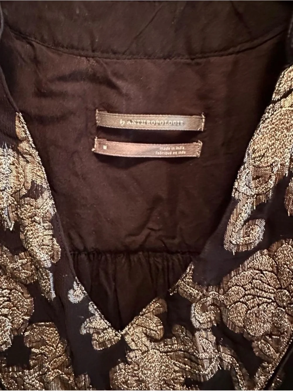 Anthropologie metallic parties long